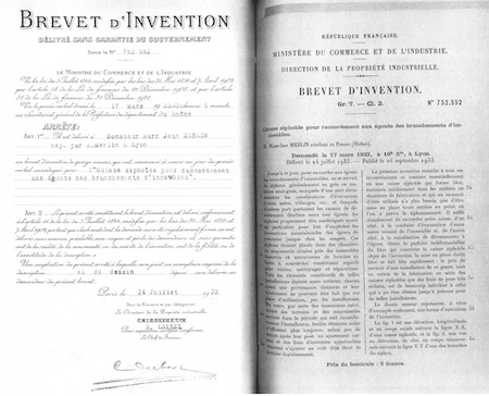 1933 – BREVET D’INVENTION : 752.552