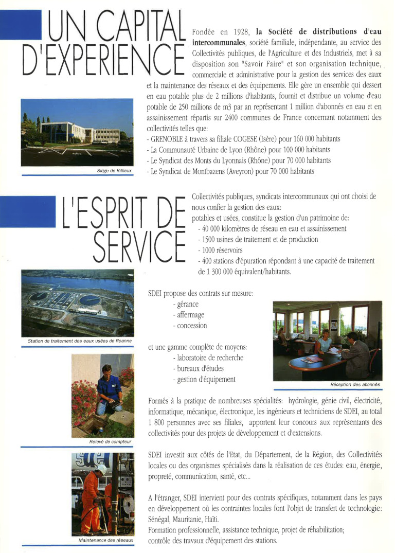 1991 – vente des activités exploitation – cession de la SDEI